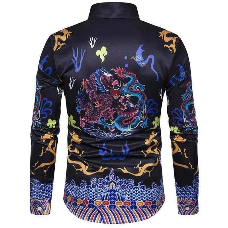 Chemise dragon oriental - bleublancbeauf.com