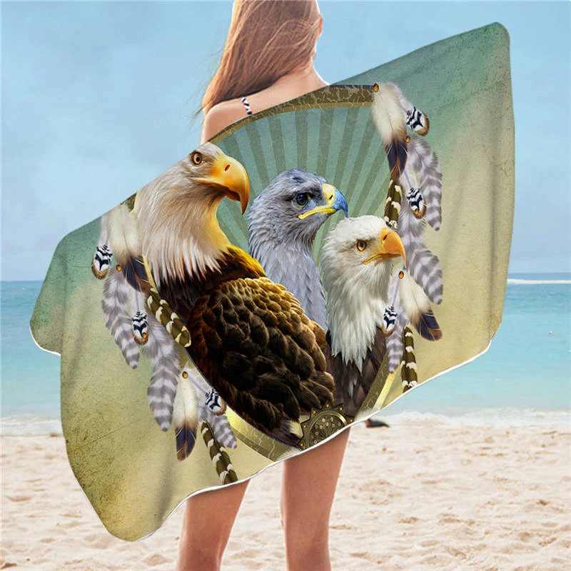 Serviette de plage aigle royal - bleublancbeauf.com