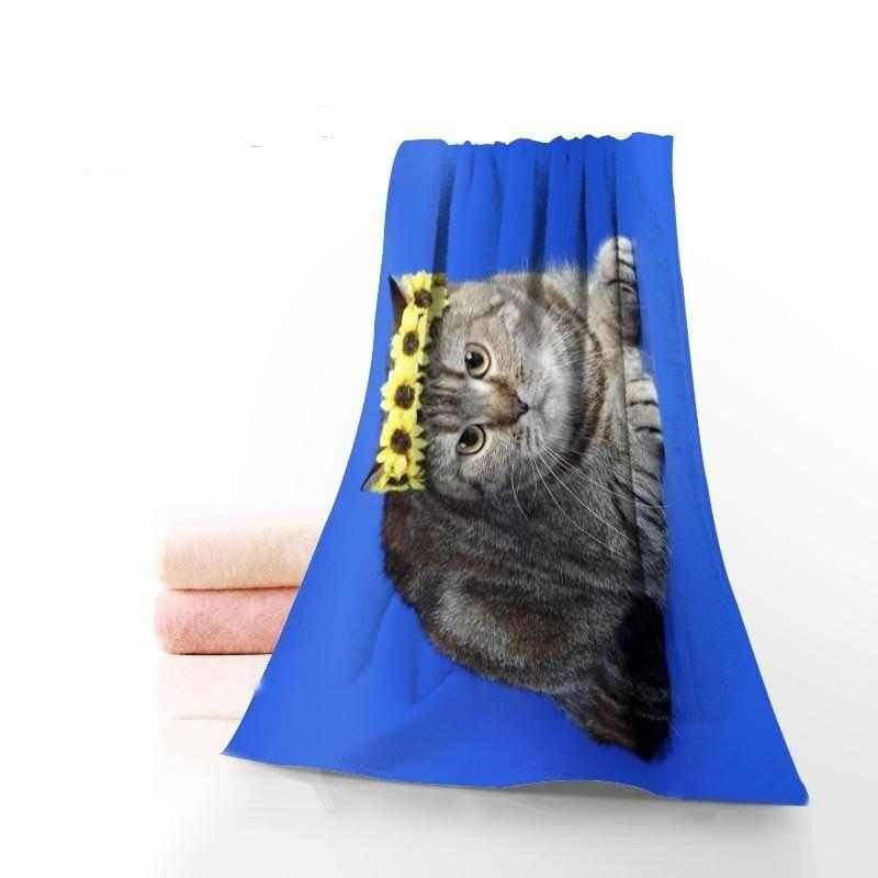 Serviette de plage chat - bleublancbeauf.com