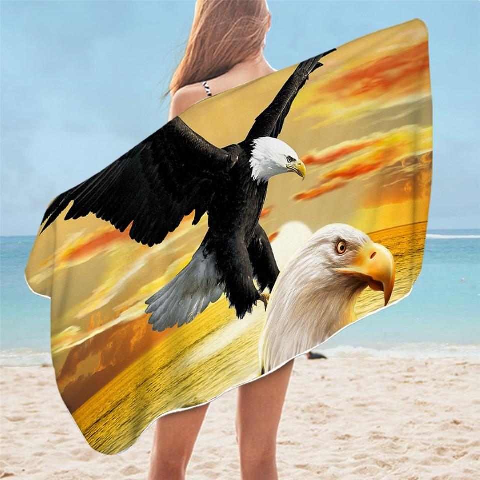 Serviette de plage aigle royal - bleublancbeauf.com